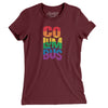 Columbus Ohio Pride Women's T-Shirt-Maroon-Allegiant Goods Co. Vintage Sports Apparel