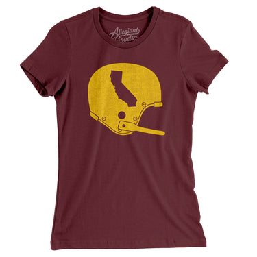 California Vintage Football Helmet Women's T-Shirt-Allegiant Goods Co. Vintage Sports Apparel