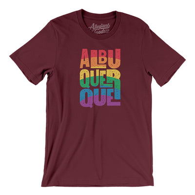 Albuquerque New Mexico Pride Men/Unisex T-Shirt-Maroon-Allegiant Goods Co. Vintage Sports Apparel