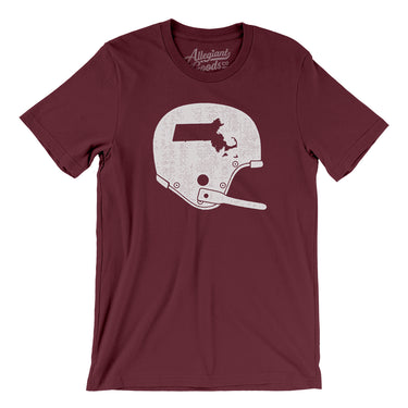 Massachusetts Vintage Football Helmet Men/Unisex T-Shirt-Allegiant Goods Co. Vintage Sports Apparel