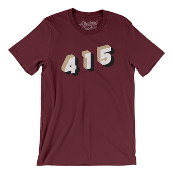 San Francisco 415 Area Code Men/Unisex T-Shirt-Allegiant Goods Co. Vintage Sports Apparel