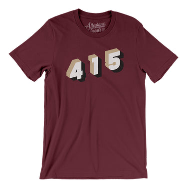 San Francisco 415 Area Code Men/Unisex T-Shirt-Allegiant Goods Co. Vintage Sports Apparel