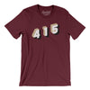 San Francisco 415 Area Code Men/Unisex T-Shirt-Maroon-Allegiant Goods Co. Vintage Sports Apparel