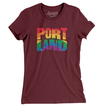 Portland Oregon Pride Women's T-Shirt-Allegiant Goods Co. Vintage Sports Apparel