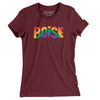 Boise Idaho Pride Women's T-Shirt-Maroon-Allegiant Goods Co. Vintage Sports Apparel