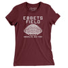 Ebbets Field Women's T-Shirt-Maroon-Allegiant Goods Co. Vintage Sports Apparel