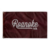 Roanoke Virginia Wall Flag (Maroon & Grey)-Wall Flag - 36"x60"-Allegiant Goods Co. Vintage Sports Apparel