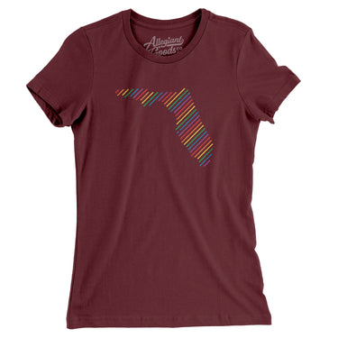 Florida Pride State Women's T-Shirt-Allegiant Goods Co. Vintage Sports Apparel