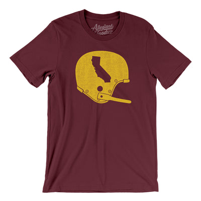 California Vintage Football Helmet Men/Unisex T-Shirt-Maroon-Allegiant Goods Co. Vintage Sports Apparel