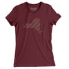 New York Pride State Women's T-Shirt-Maroon-Allegiant Goods Co. Vintage Sports Apparel
