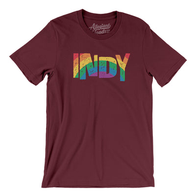 Indianapolis Indiana Pride Men/Unisex T-Shirt-Maroon-Allegiant Goods Co. Vintage Sports Apparel