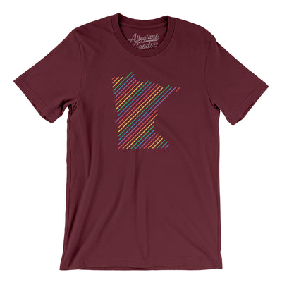 Minnesota Pride State Men/Unisex T-Shirt-Maroon-Allegiant Goods Co. Vintage Sports Apparel