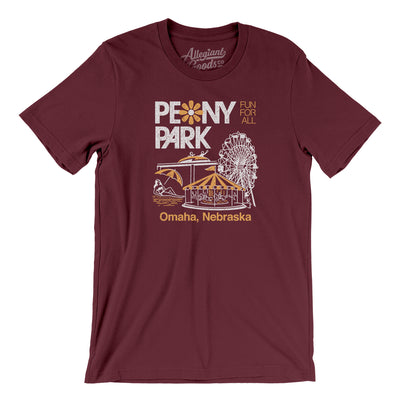 Peony Park Amusement Park Men/Unisex T-Shirt-Maroon-Allegiant Goods Co. Vintage Sports Apparel