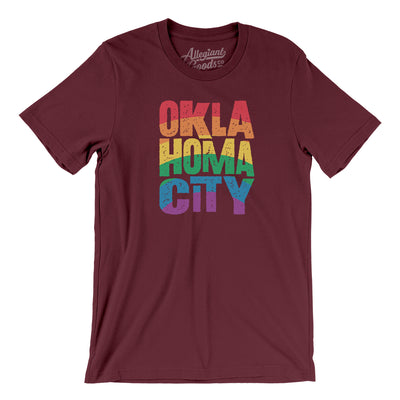 Oklahoma City Oklahoma Pride Men/Unisex T-Shirt-Maroon-Allegiant Goods Co. Vintage Sports Apparel