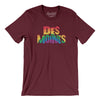 Des Moines Iowa Pride Men/Unisex T-Shirt-Maroon-Allegiant Goods Co. Vintage Sports Apparel