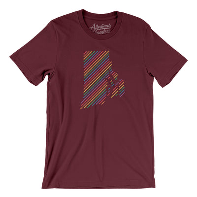 Rhode Island Pride State Men/Unisex T-Shirt-Maroon-Allegiant Goods Co. Vintage Sports Apparel