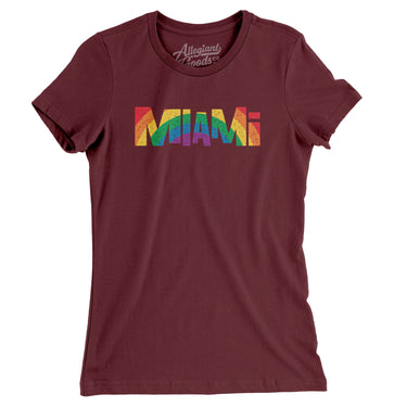Miami Florida Pride Women's T-Shirt-Allegiant Goods Co. Vintage Sports Apparel