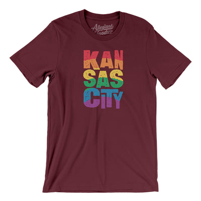 Kansas City Pride Men/Unisex T-Shirt-Maroon-Allegiant Goods Co. Vintage Sports Apparel