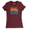 Raleigh North Carolina Pride Women's T-Shirt-Maroon-Allegiant Goods Co. Vintage Sports Apparel