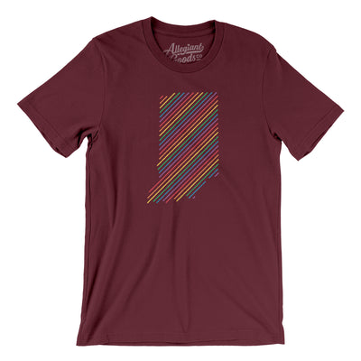 Indiana Pride State Men/Unisex T-Shirt-Maroon-Allegiant Goods Co. Vintage Sports Apparel