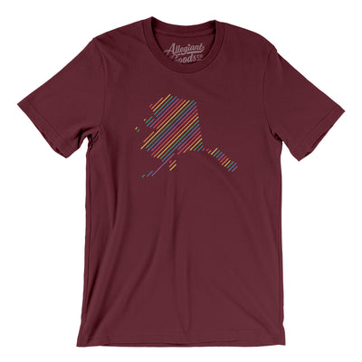 Alaska Pride State Men/Unisex T-Shirt-Maroon-Allegiant Goods Co. Vintage Sports Apparel