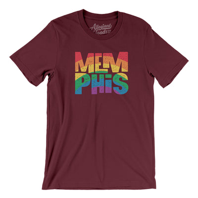 Memphis Tennessee Pride Men/Unisex T-Shirt-Maroon-Allegiant Goods Co. Vintage Sports Apparel