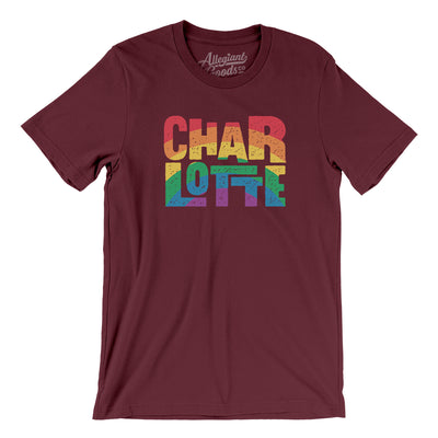 Charlotte North Carolina Pride Men/Unisex T-Shirt-Maroon-Allegiant Goods Co. Vintage Sports Apparel