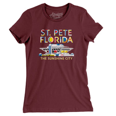 St. Pete Florida Pier Women's T-Shirt-Allegiant Goods Co. Vintage Sports Apparel