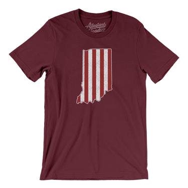 Indiana Hoosier Stripes Men/Unisex T-Shirt-Allegiant Goods Co. Vintage Sports Apparel