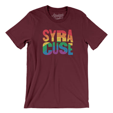 Syracuse New York Pride Men/Unisex T-Shirt-Maroon-Allegiant Goods Co. Vintage Sports Apparel
