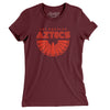 Los Angeles Aztecs Soccer Women's T-Shirt-Maroon-Allegiant Goods Co. Vintage Sports Apparel