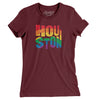 Houston Texas Pride Women's T-Shirt-Maroon-Allegiant Goods Co. Vintage Sports Apparel