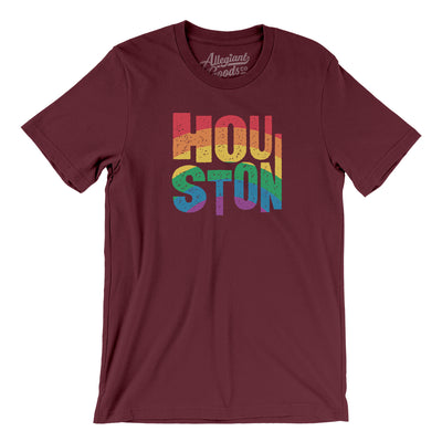 Houston Texas Pride Men/Unisex T-Shirt-Maroon-Allegiant Goods Co. Vintage Sports Apparel