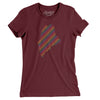 Maine Pride State Women's T-Shirt-Maroon-Allegiant Goods Co. Vintage Sports Apparel