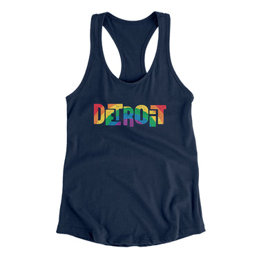 Detroit Michigan Pride Women's Racerback Tank-Allegiant Goods Co. Vintage Sports Apparel