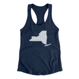 New York Pinstripes Women's Racerback Tank-Allegiant Goods Co. Vintage Sports Apparel