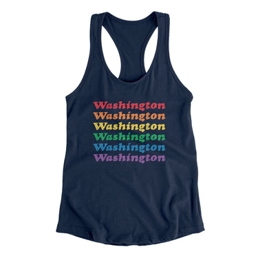 Washington Pride Women's Racerback Tank-Allegiant Goods Co. Vintage Sports Apparel