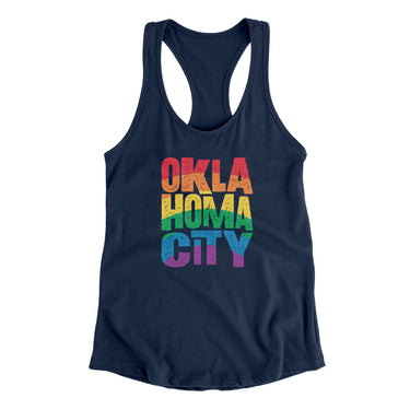Oklahoma City Oklahoma Pride Women's Racerback Tank-Allegiant Goods Co. Vintage Sports Apparel