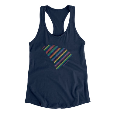 South Carolina Pride State Women's Racerback Tank-Midnight Navy-Allegiant Goods Co. Vintage Sports Apparel