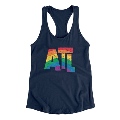 Atlanta Georgia Pride Women's Racerback Tank-Midnight Navy-Allegiant Goods Co. Vintage Sports Apparel