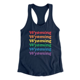 Wyoming Pride Women's Racerback Tank-Midnight Navy-Allegiant Goods Co. Vintage Sports Apparel