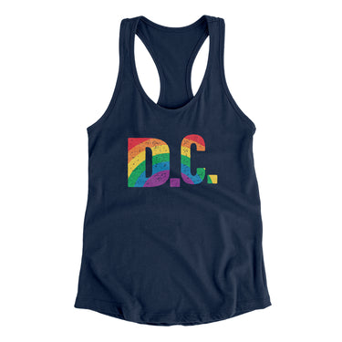 Washington D.C. Pride Women's Racerback Tank-Allegiant Goods Co. Vintage Sports Apparel