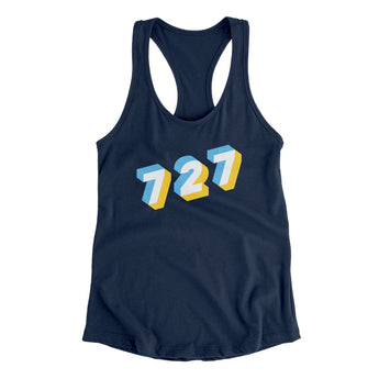 St. Petersburg 727 Area Code Women's Racerback Tank-Allegiant Goods Co. Vintage Sports Apparel
