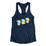St. Petersburg 727 Area Code Women's Racerback Tank-Midnight Navy-Allegiant Goods Co. Vintage Sports Apparel