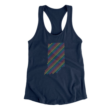 Indiana Pride State Women's Racerback Tank-Allegiant Goods Co. Vintage Sports Apparel