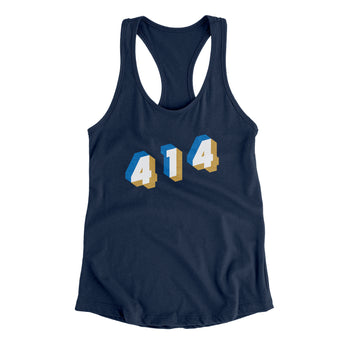 Milwaukee 414 Area Code Women's Racerback Tank-Allegiant Goods Co. Vintage Sports Apparel