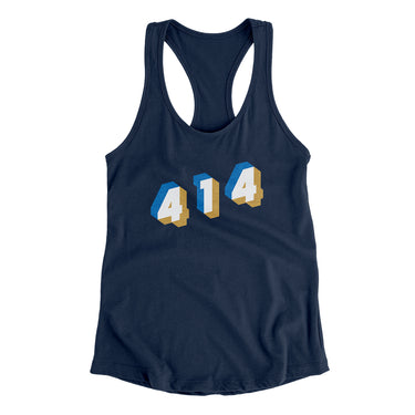 Milwaukee 414 Area Code Women's Racerback Tank-Allegiant Goods Co. Vintage Sports Apparel