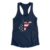 West Virginia American Flag Women's Racerback Tank-Allegiant Goods Co. Vintage Sports Apparel