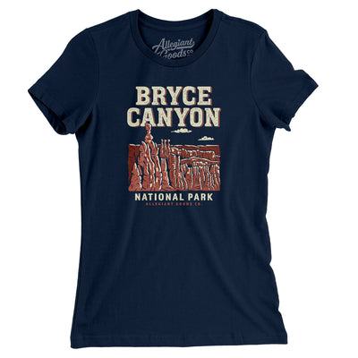 Bryce Canyon National Park Women's T-Shirt-Navy-Allegiant Goods Co. Vintage Sports Apparel
