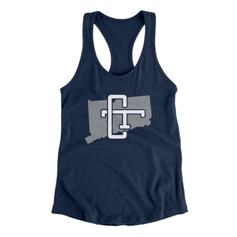 Connecticut Home State Women's Racerback Tank-Allegiant Goods Co. Vintage Sports Apparel